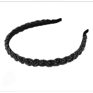 Elegant Black Beaded Headband BNIB
